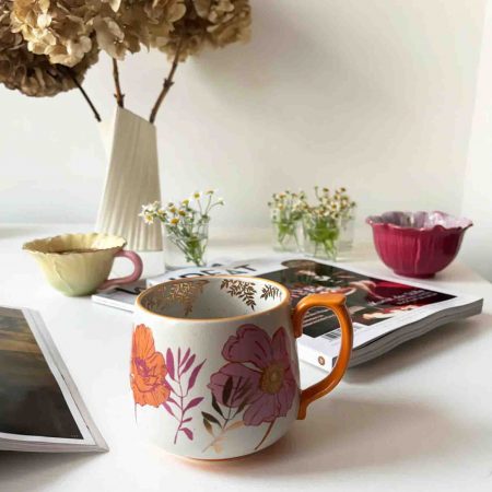 Floral Mug Autumn Tones