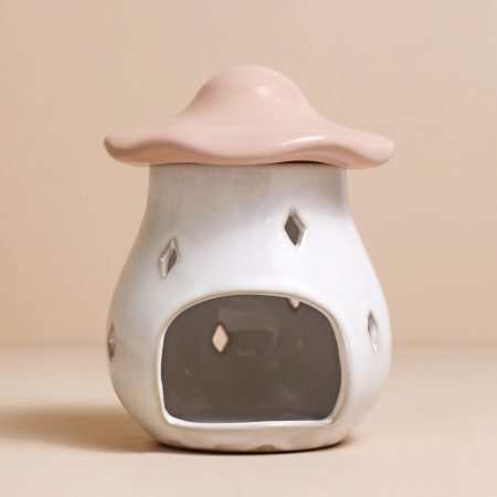 Pink Mushroom Ceramic Wax Burner