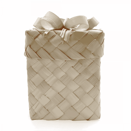 Handwoven Natural Palm Leaf Gift Box