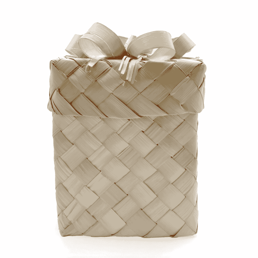 Handwoven Natural Palm Leaf Gift Box