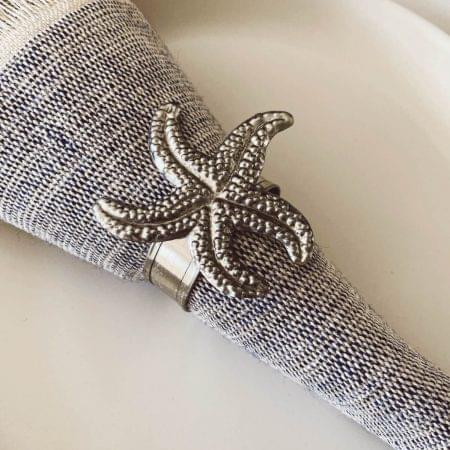 Natural Aluminium Starfish Napkin Ring